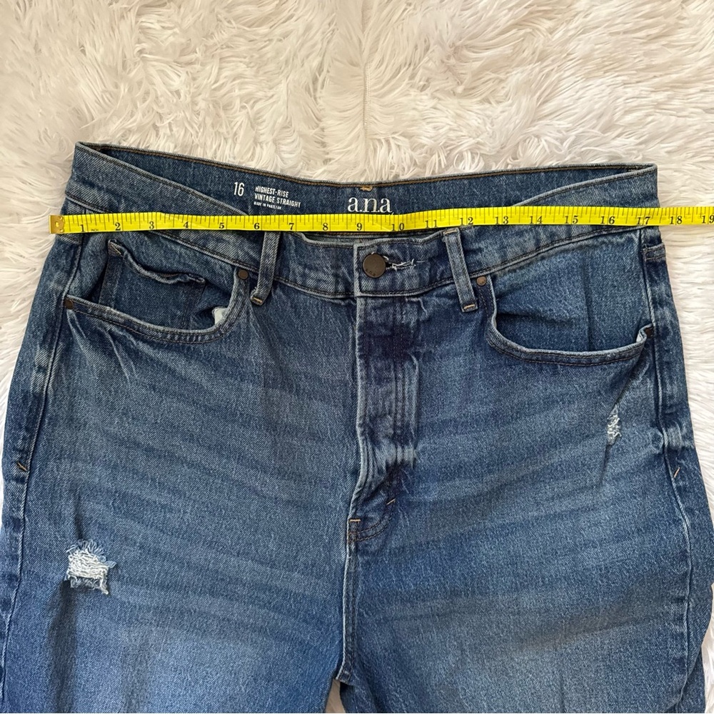 a.n.a Highest Rise Vintage Straight Jeans Size 16 - Picture 4 of 8